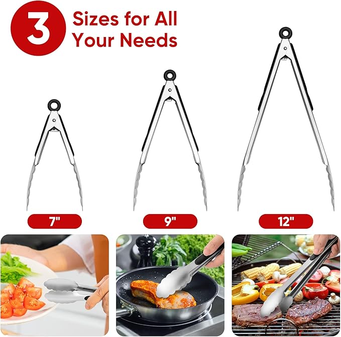 Stainless Steel Tongs Set
